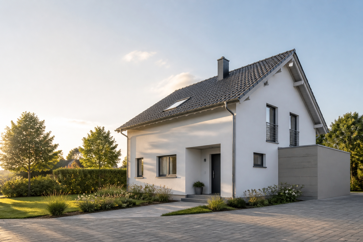 Modernes Wohnhaus als Symbolbild für den Immobilienverkauf